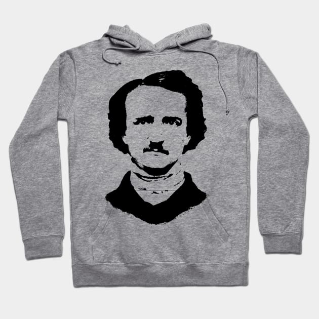 Edgar Allan Pop Art Portrait Hoodie by phatvo